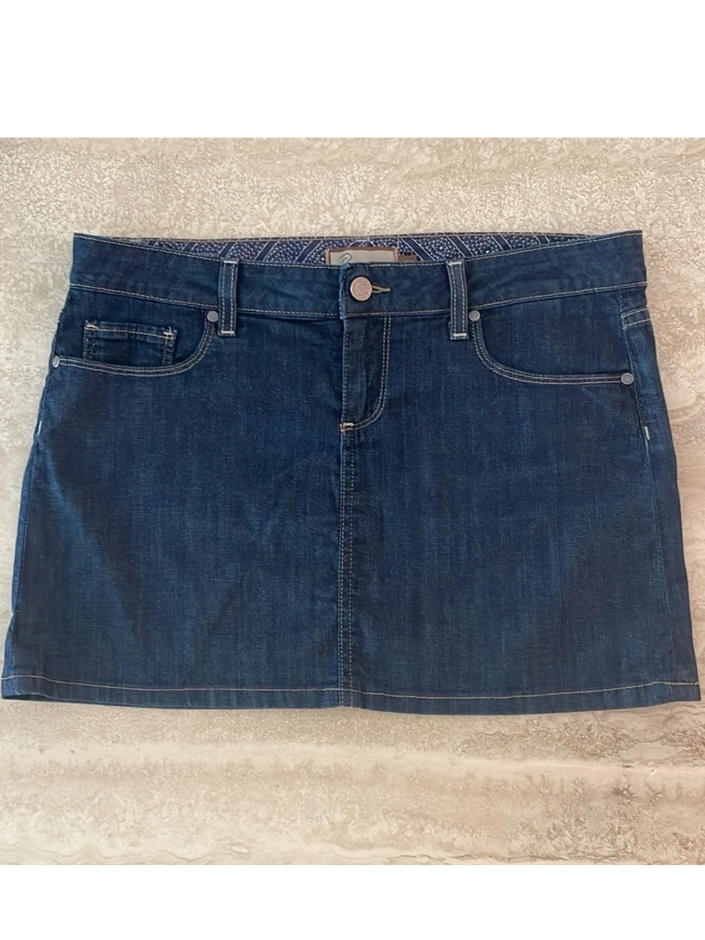PAIGE Premium Denim Canyon Mini Skirt